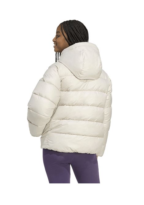 Adidas Essentials ClimaWarm Synthetic Down Puffer Hooded Jacket Beige Women ADIDAS CORE | Jackets | JV7768-
